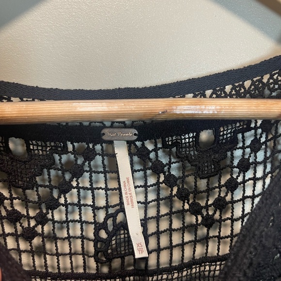 Free People Black Crochet Backless Dress - Picture 5 of 7